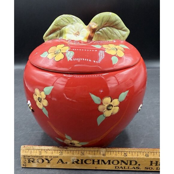 Apple Blossom Honey Bee Canister 8 in Cracker Barrel Country Store Susan Winget - Picture 7 of 7